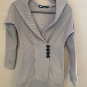 Fleece hooded tunic